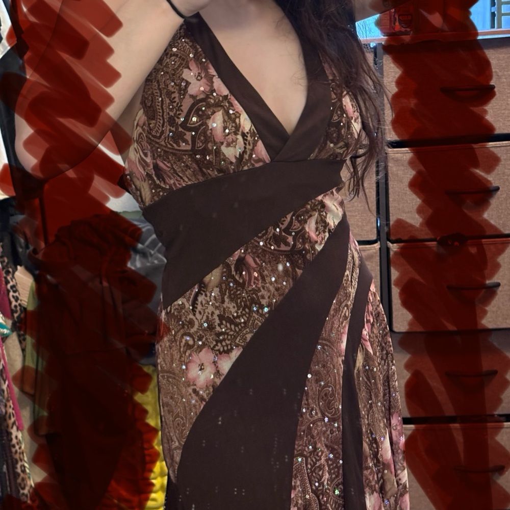 Vintage brown summer dress